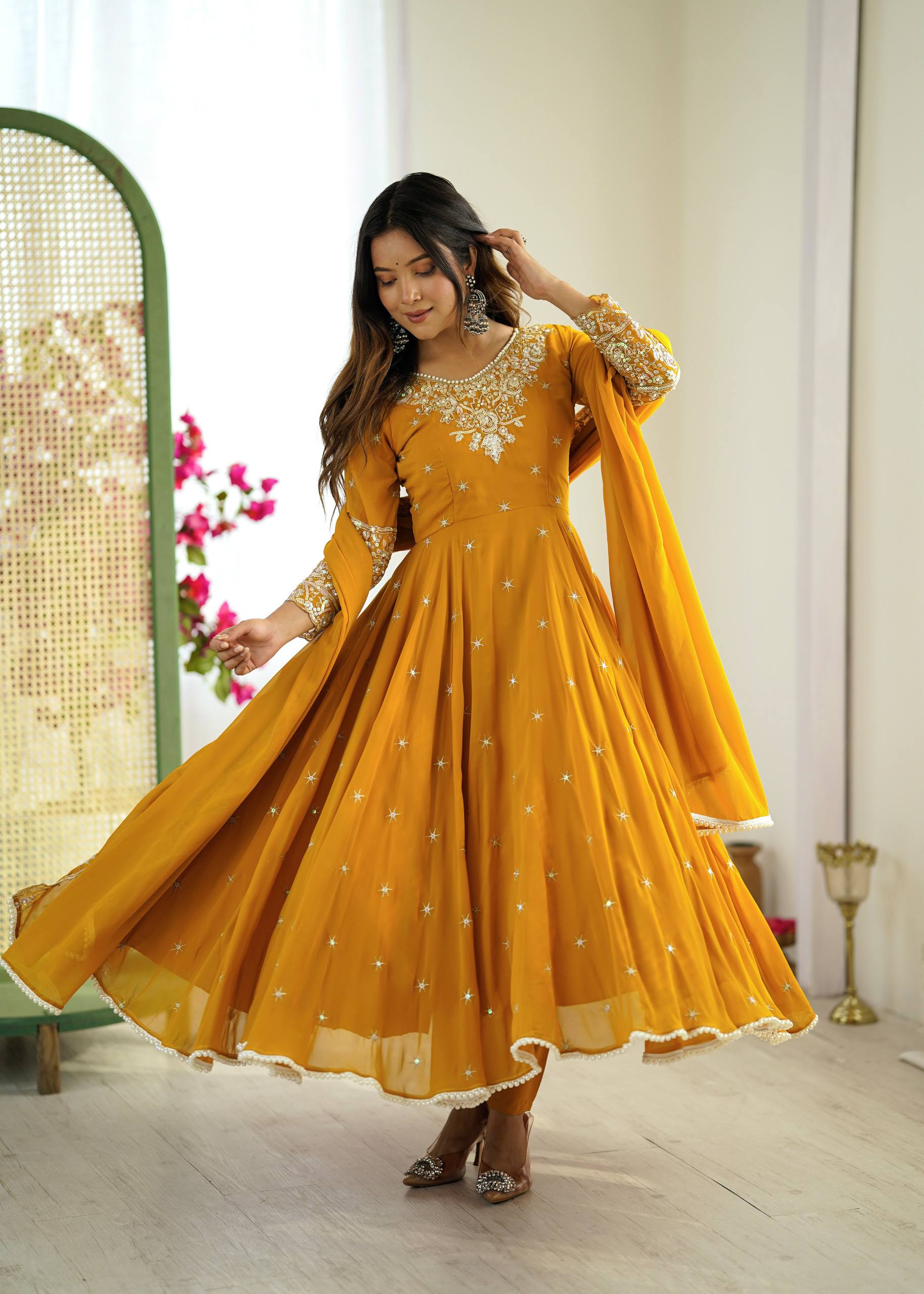 Designer Anarkali Gown Set