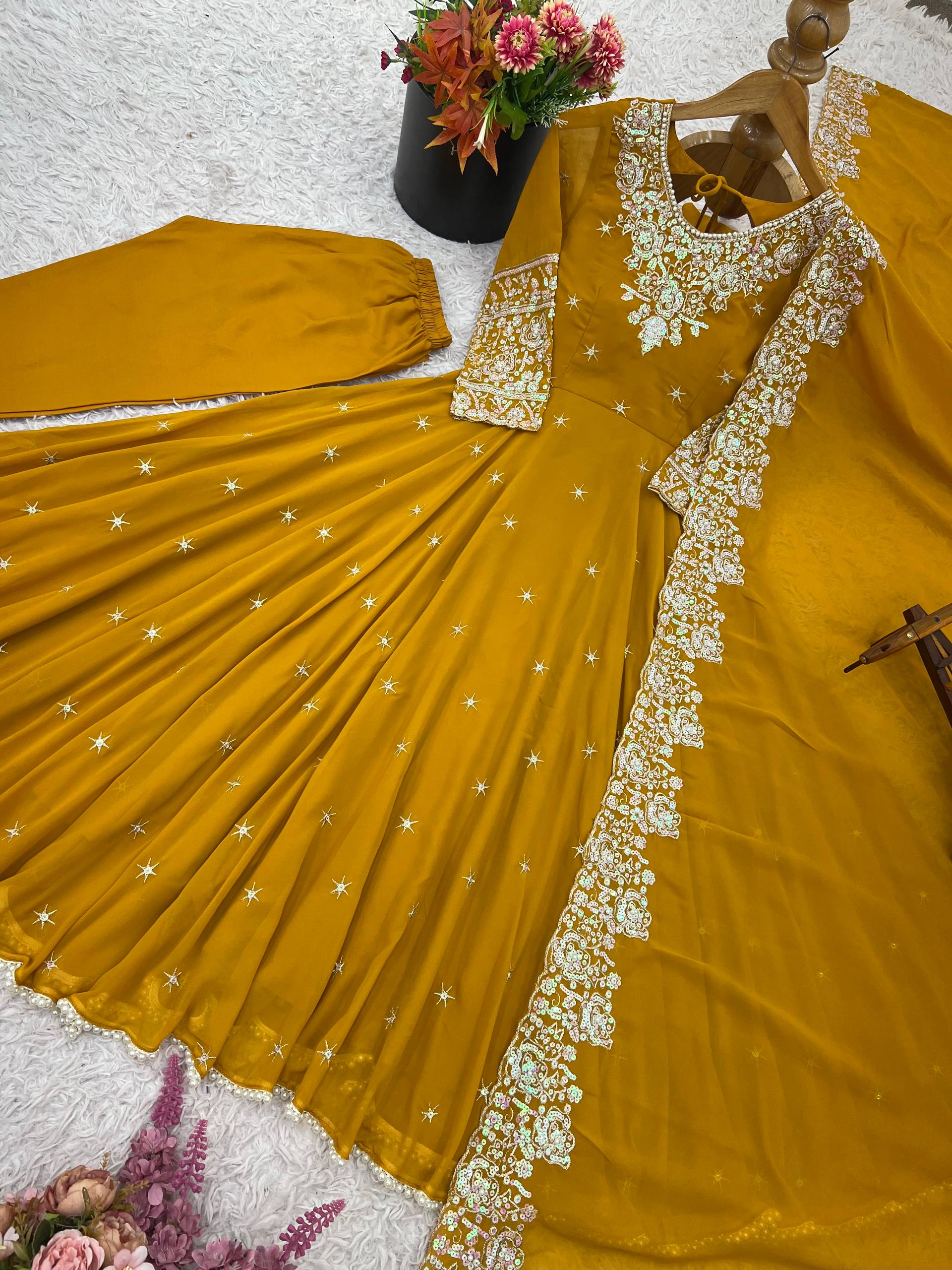 Designer Anarkali Gown Set