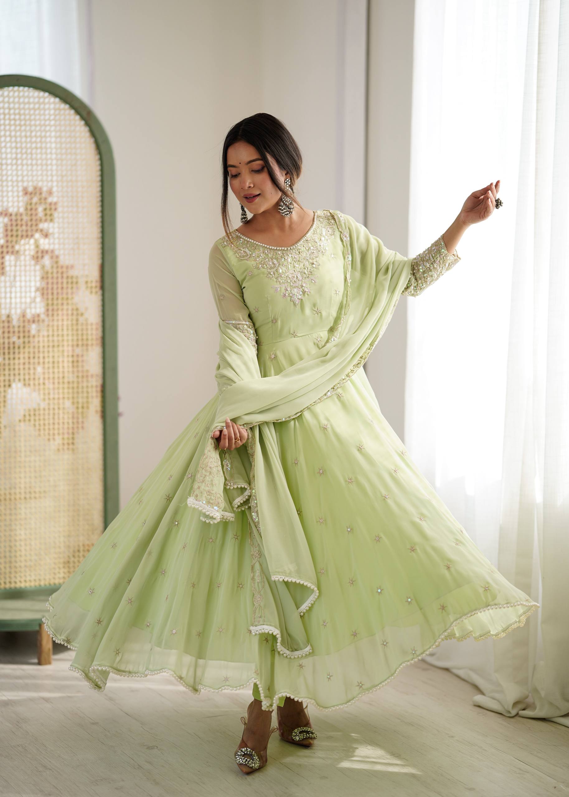 Designer Anarkali Gown Set