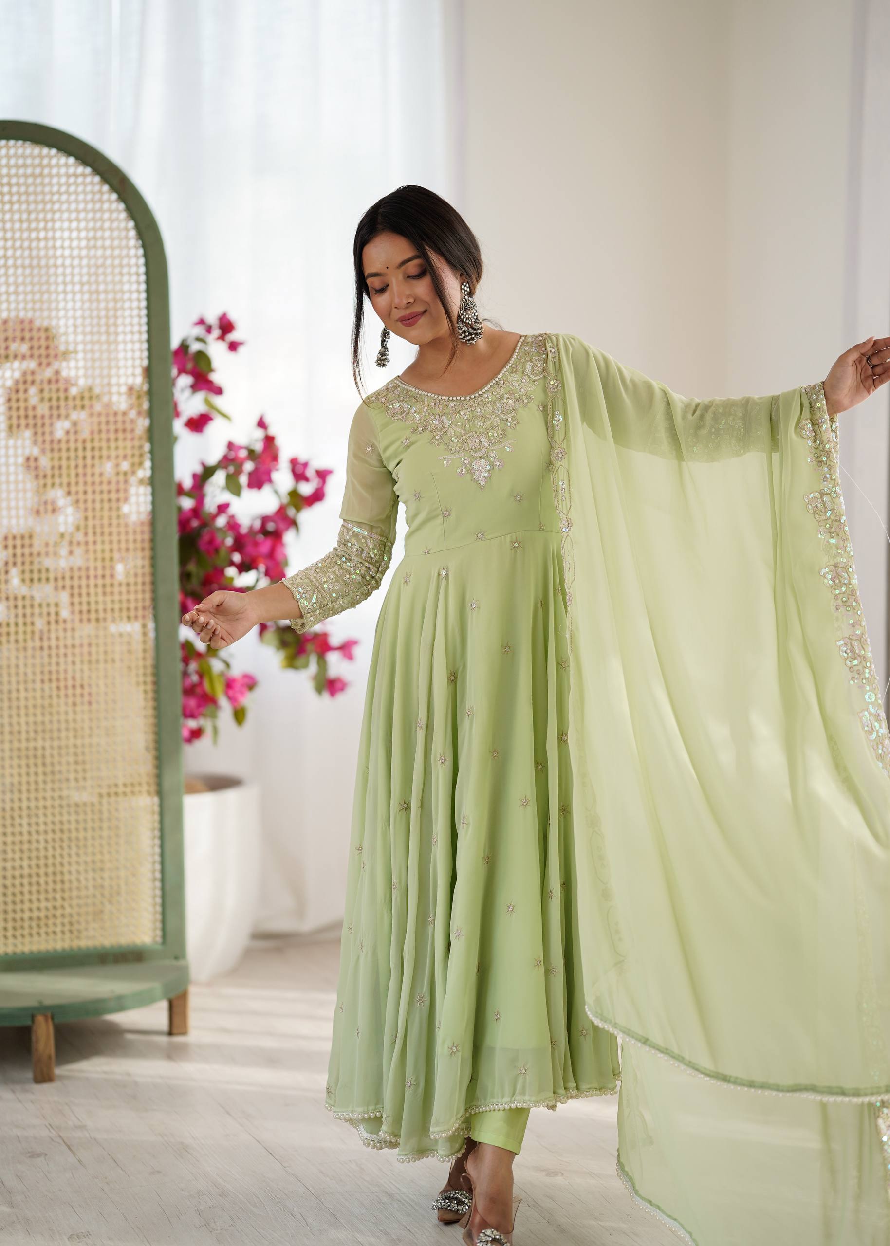 Designer Anarkali Gown Set