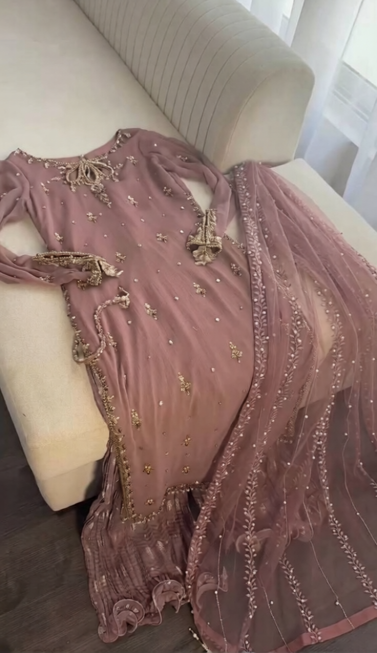 New Designer Collection in Faux Georgette With Heavy Embroidery Sequence Work Suit