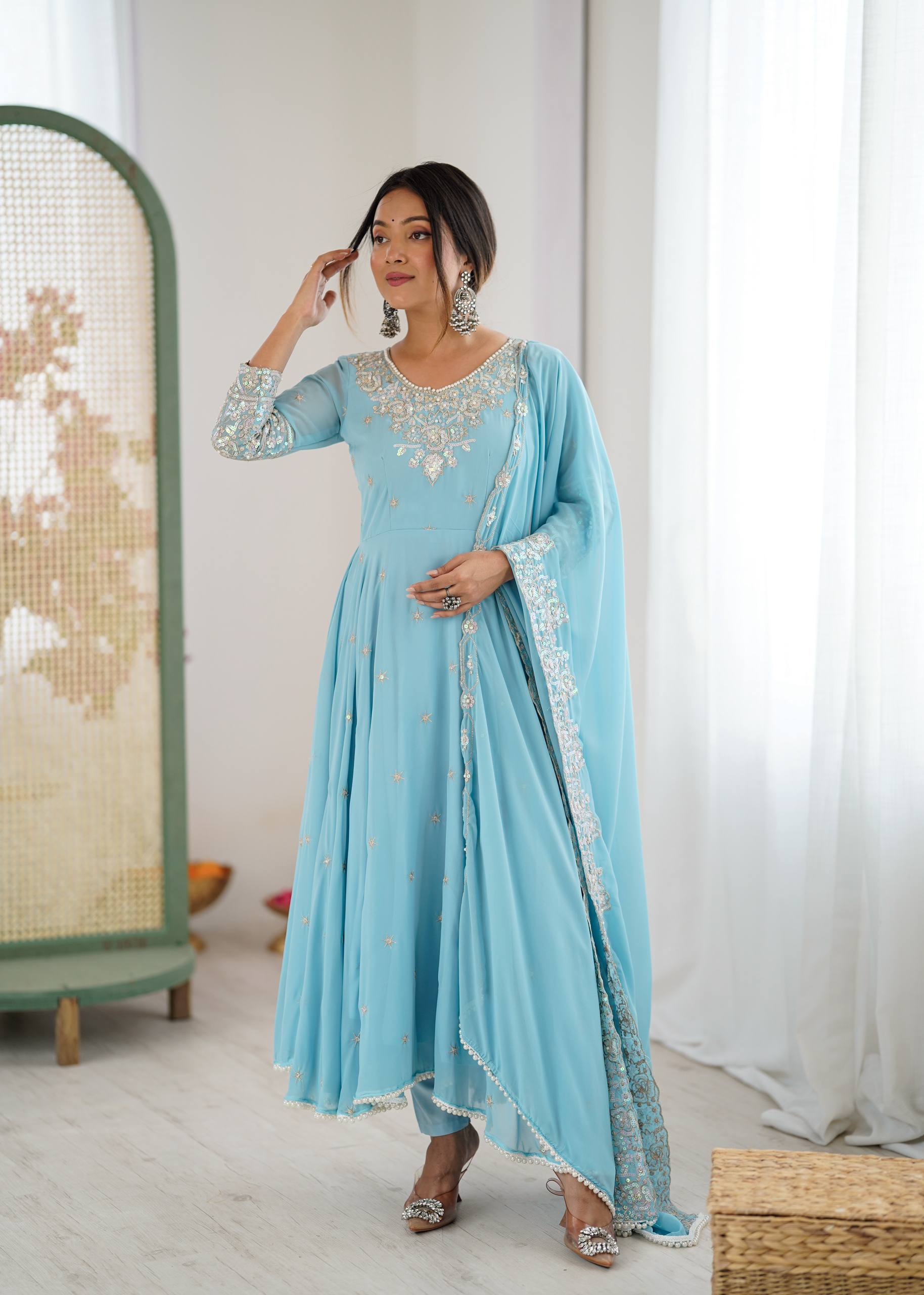Designer Anarkali Gown Set