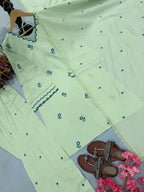 Pastel Green Embroidered Kurta with Farshi Patiala & Dupatta