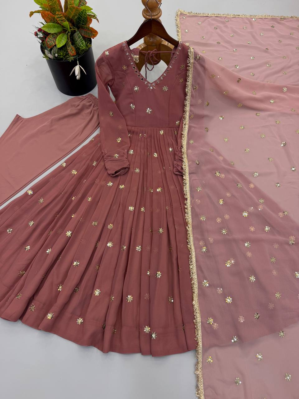 Festive & Wedding Wear Fully Stitched Ethnic Suit