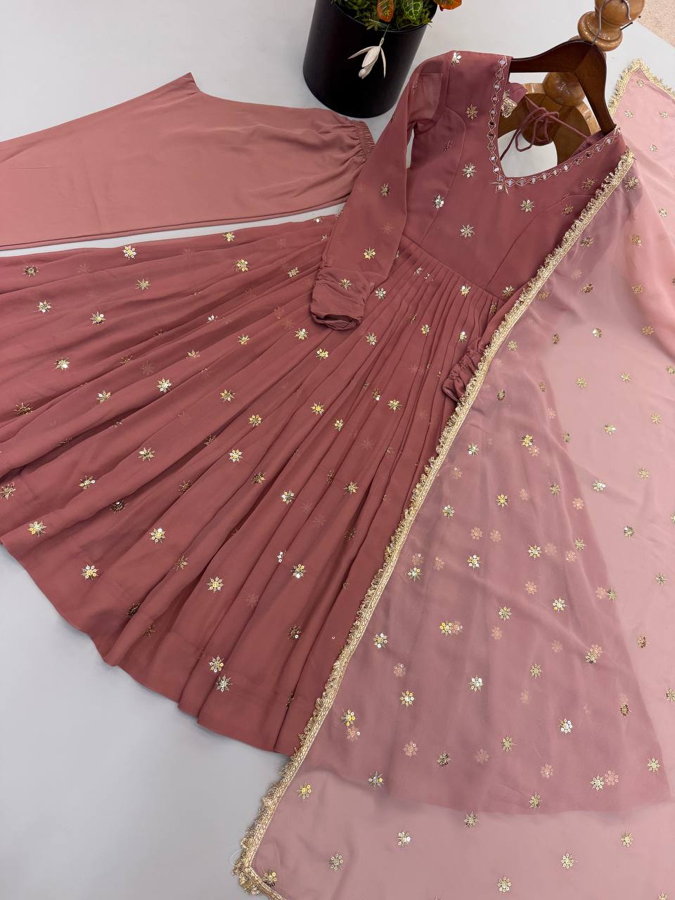 Festive & Wedding Wear Fully Stitched Ethnic Suit