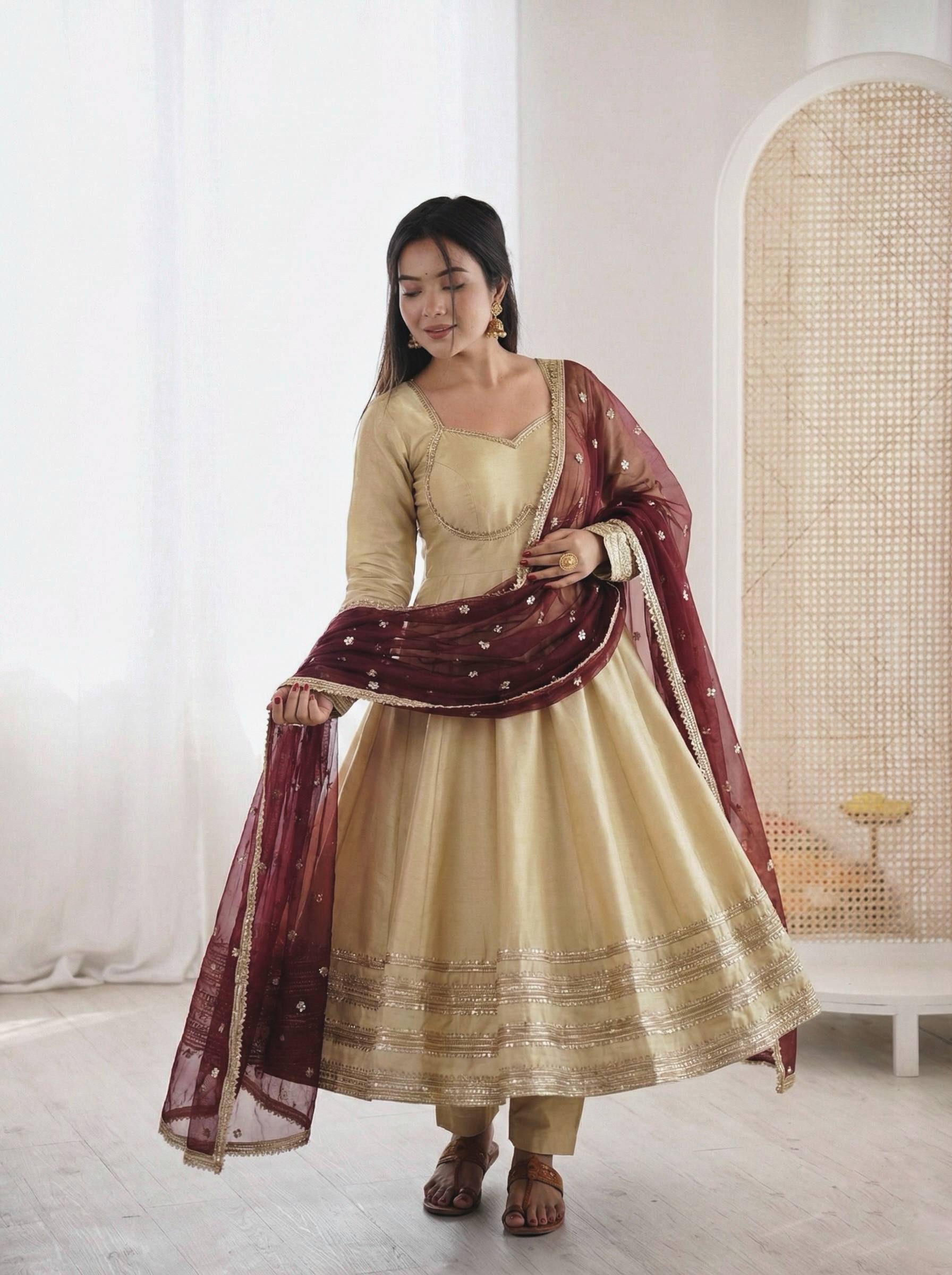 New Designer Anarkali Gown Set