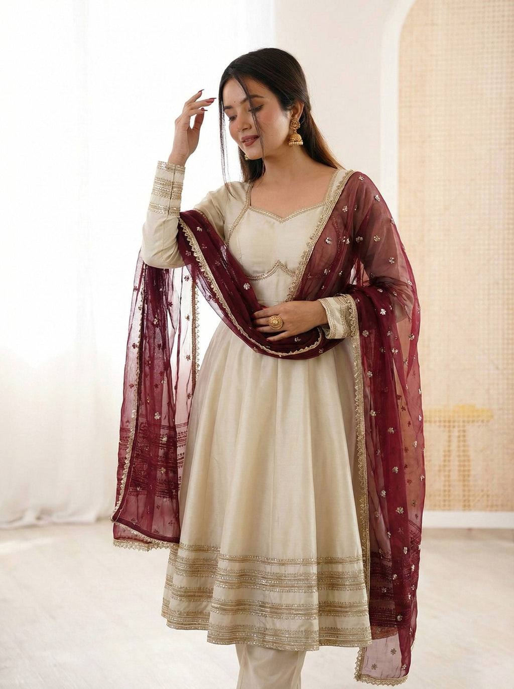 New Designer Anarkali Gown Set