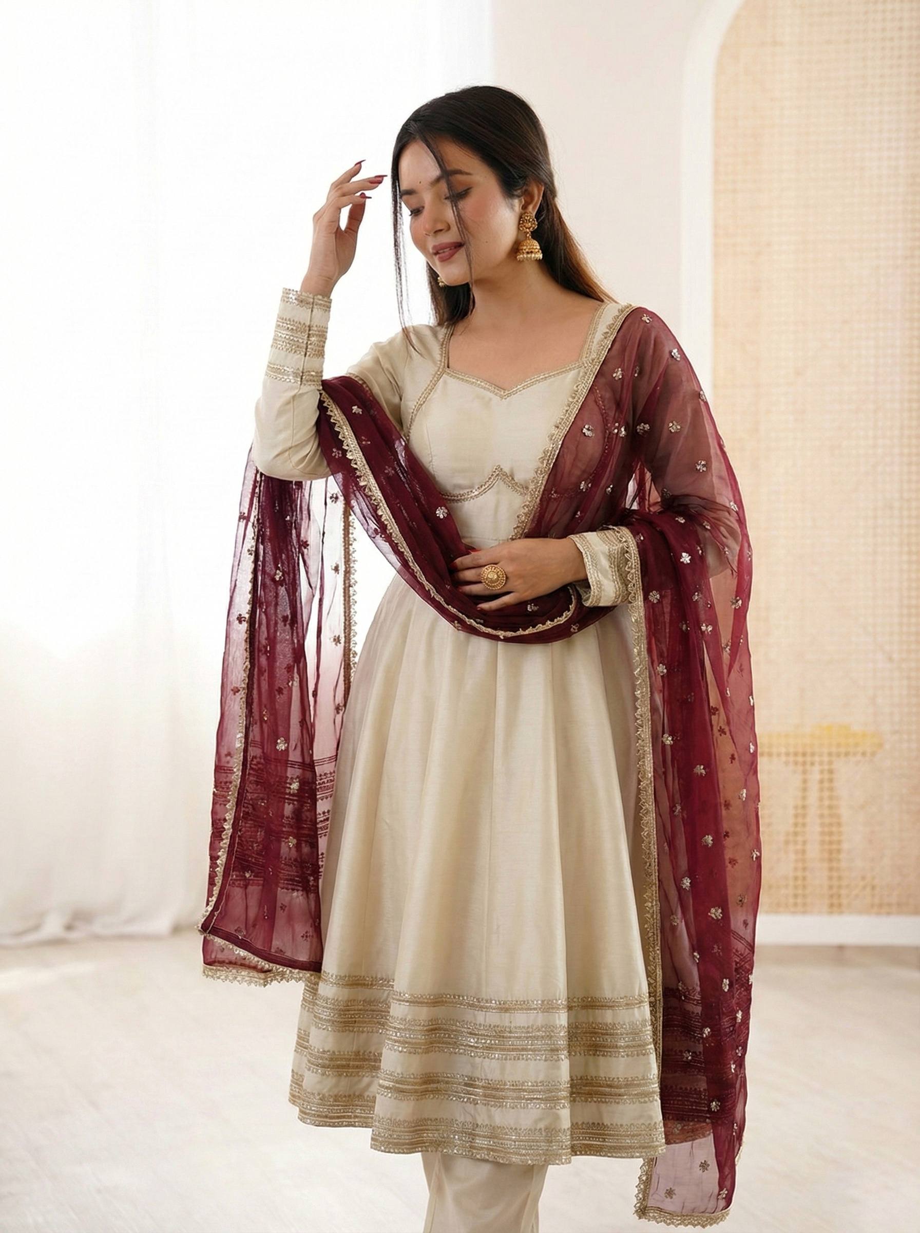 New Designer Anarkali Gown Set
