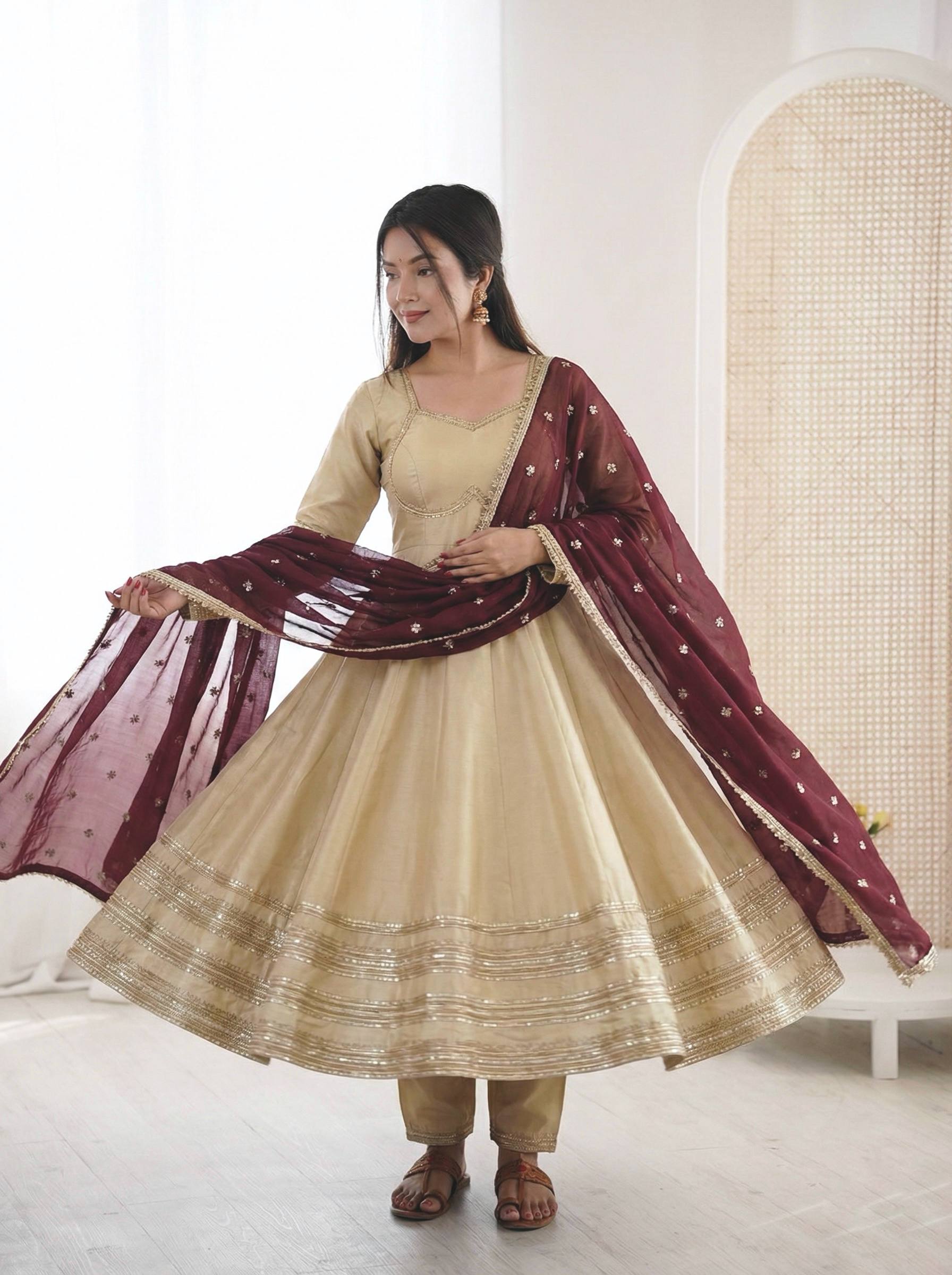 New Designer Anarkali Gown Set