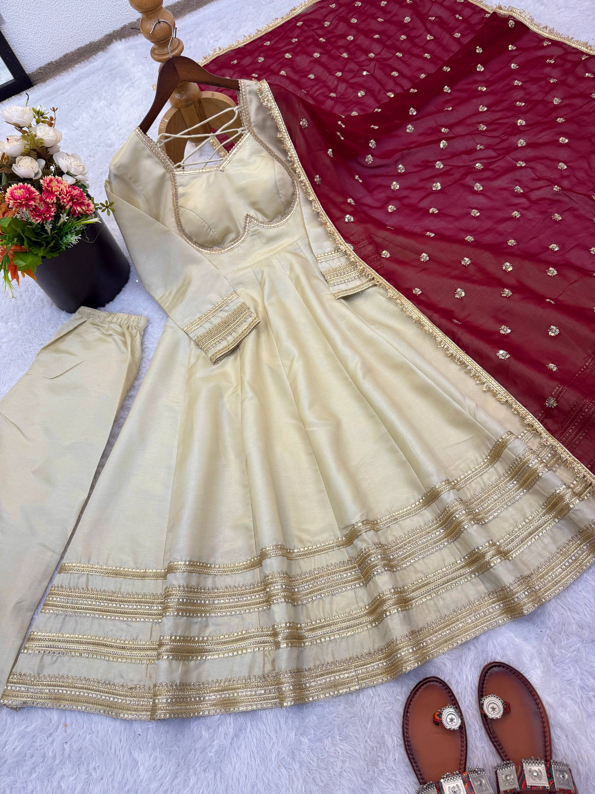 New Designer Anarkali Gown Set