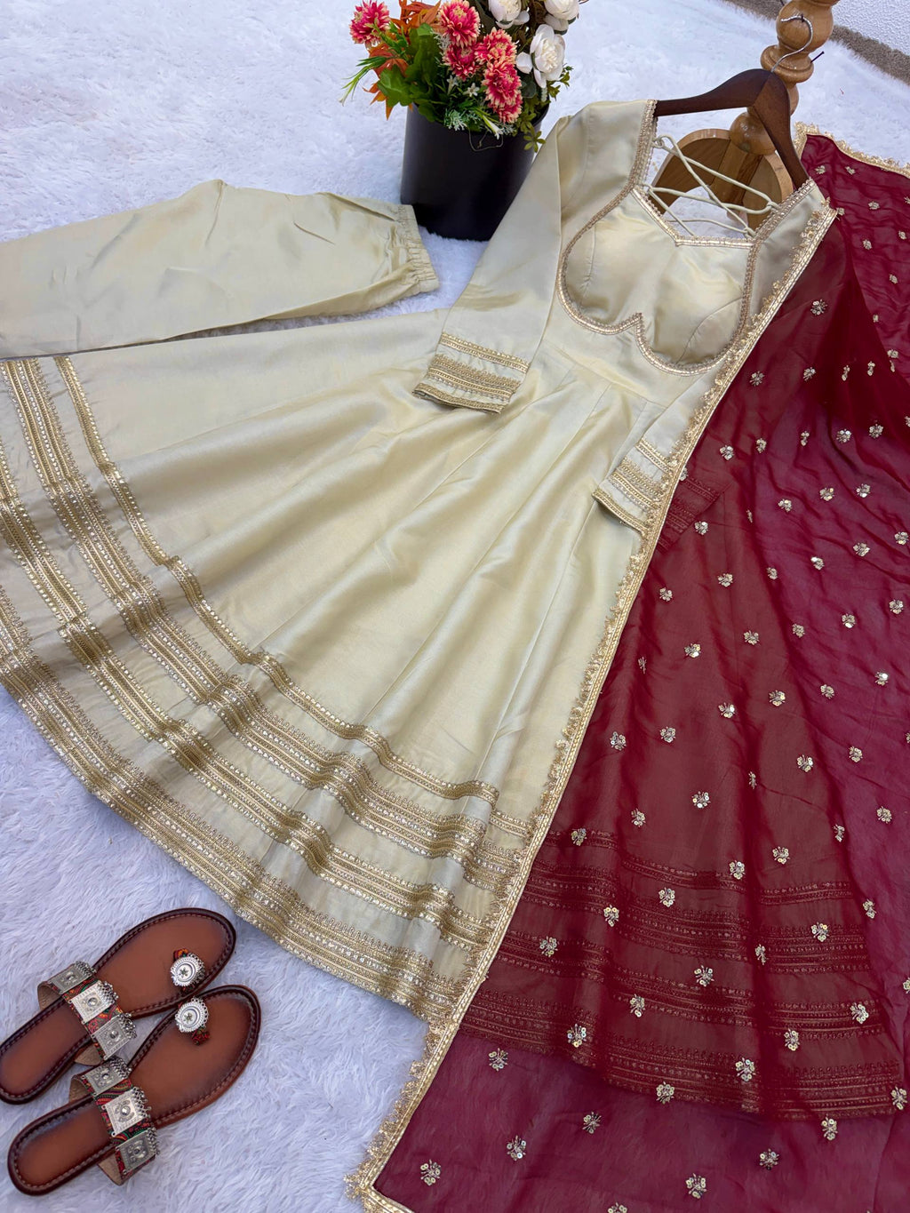 New Designer Anarkali Gown Set