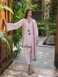 Pastel Pink Embroidered Crepe Farshi Salwar Suit Set