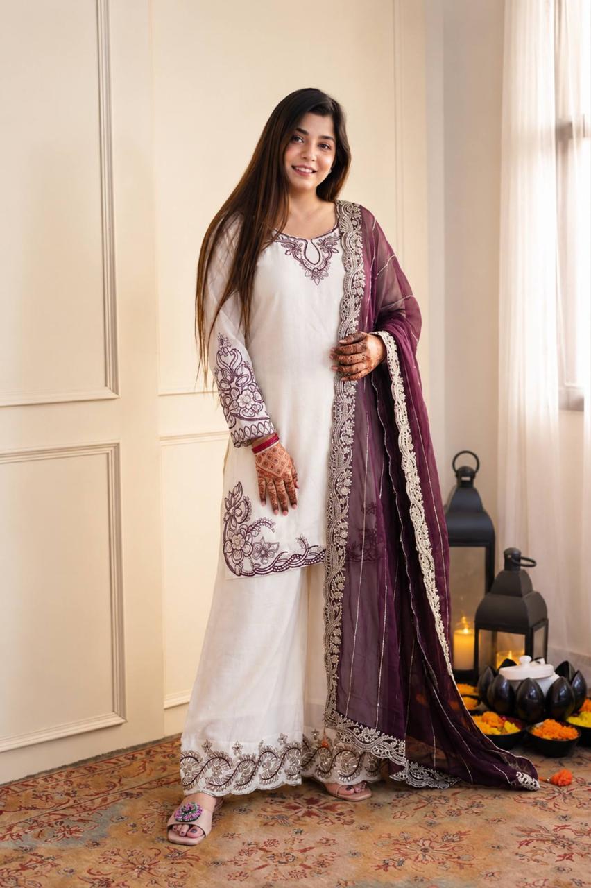 Designer Fully Stitched Ready to Wear Palazoo Suit
