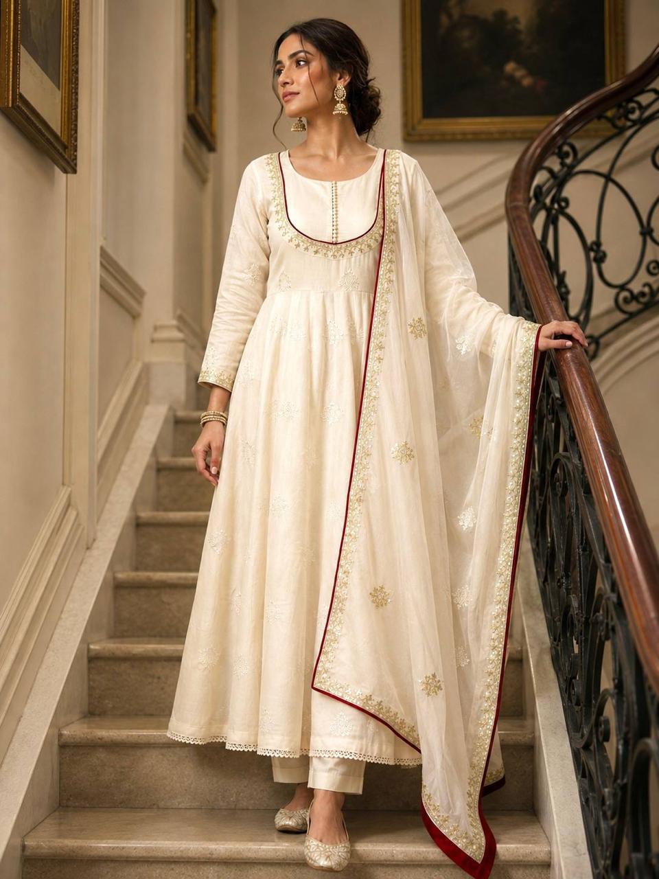 New Fancy Designer Anarkali Gown Set