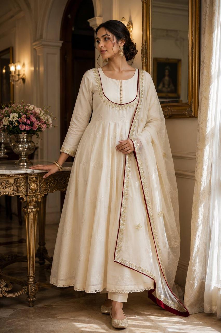 New Fancy Designer Anarkali Gown Set