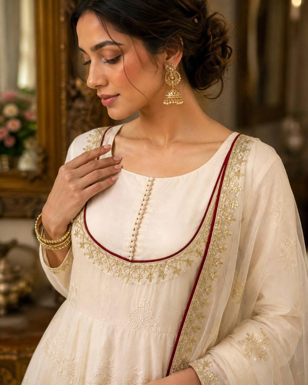 New Fancy Designer Anarkali Gown Set