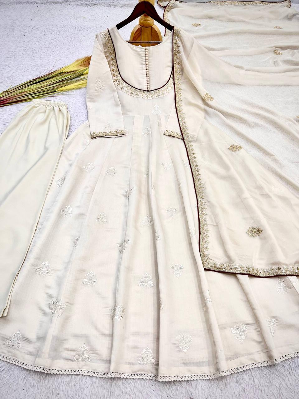 New Fancy Designer Anarkali Gown Set