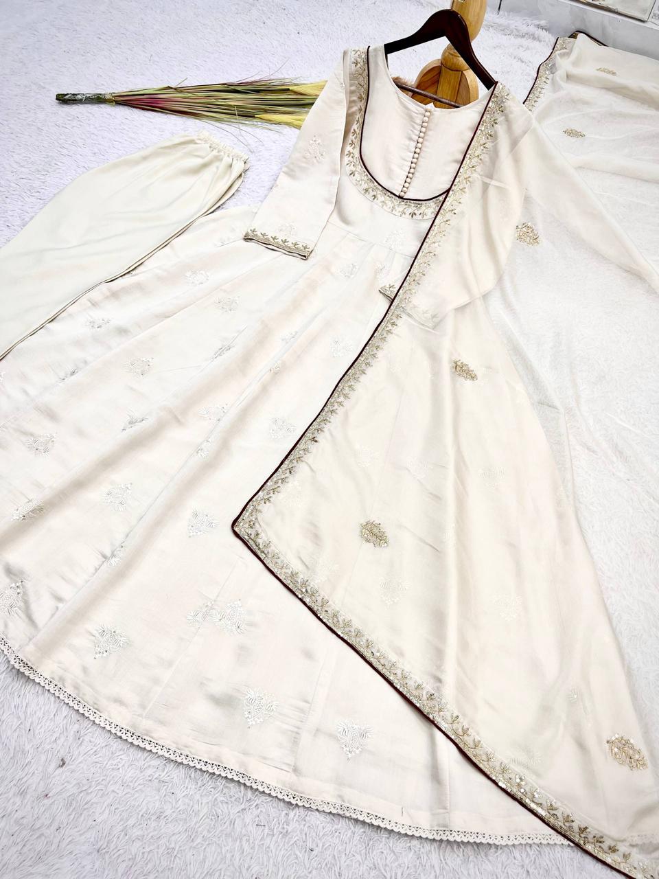 New Fancy Designer Anarkali Gown Set