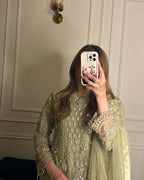 New Designer Party Wear Look Pure Heavy Faux Georgette Top Plazzo & Dupatta Set