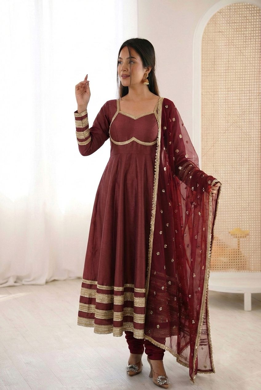New Designer Anarkali Gown Set