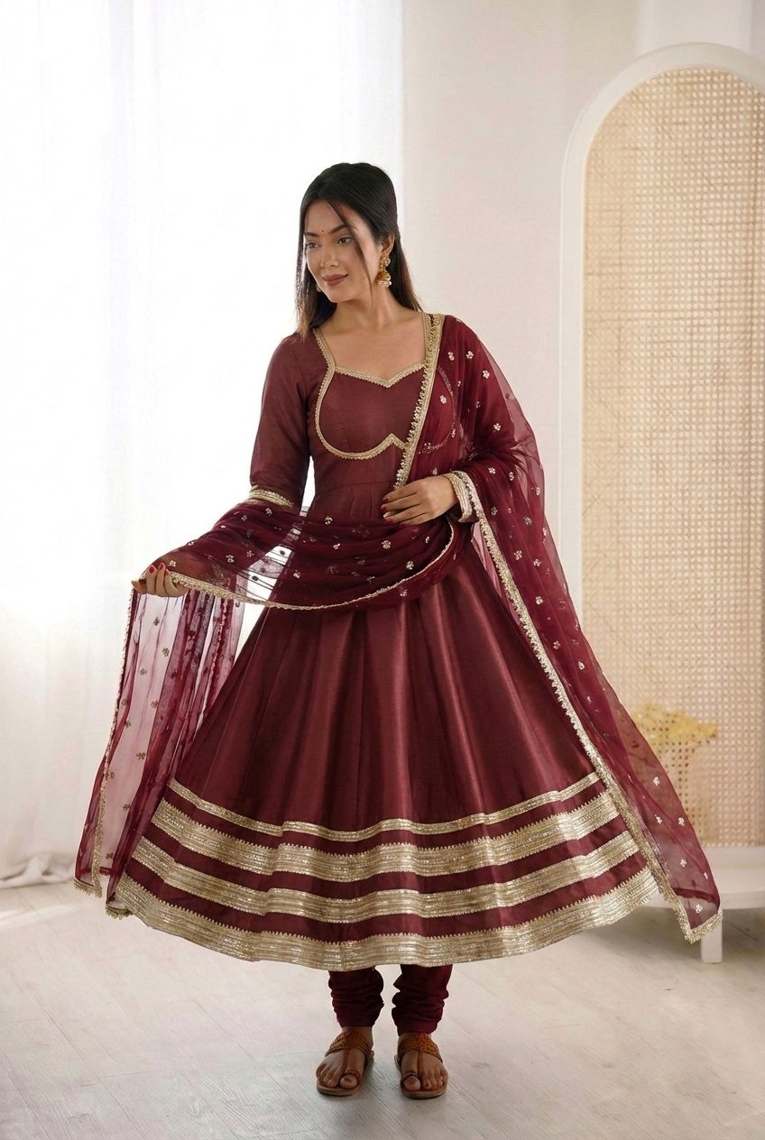 New Designer Anarkali Gown Set