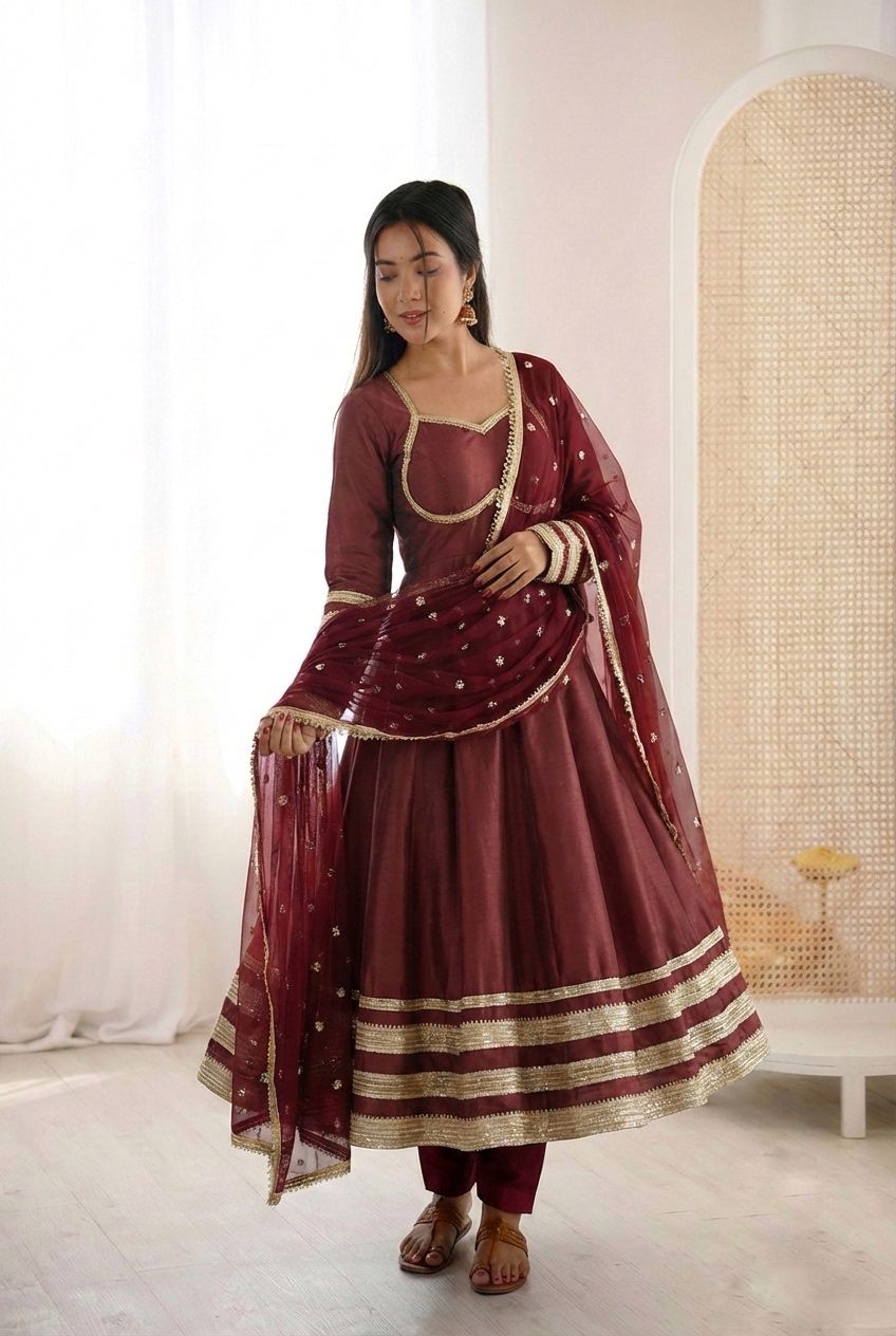 New Designer Anarkali Gown Set