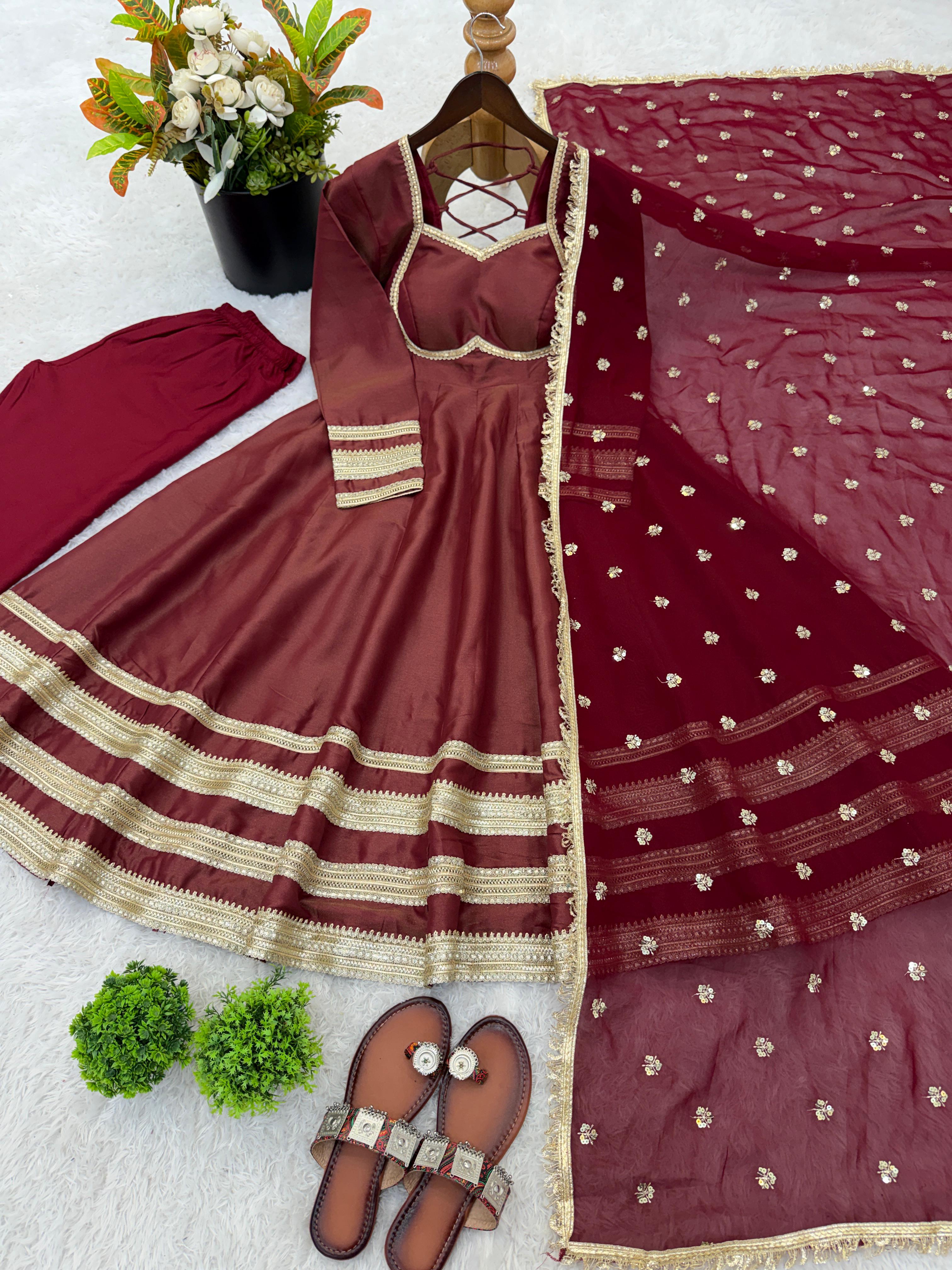 New Designer Anarkali Gown Set