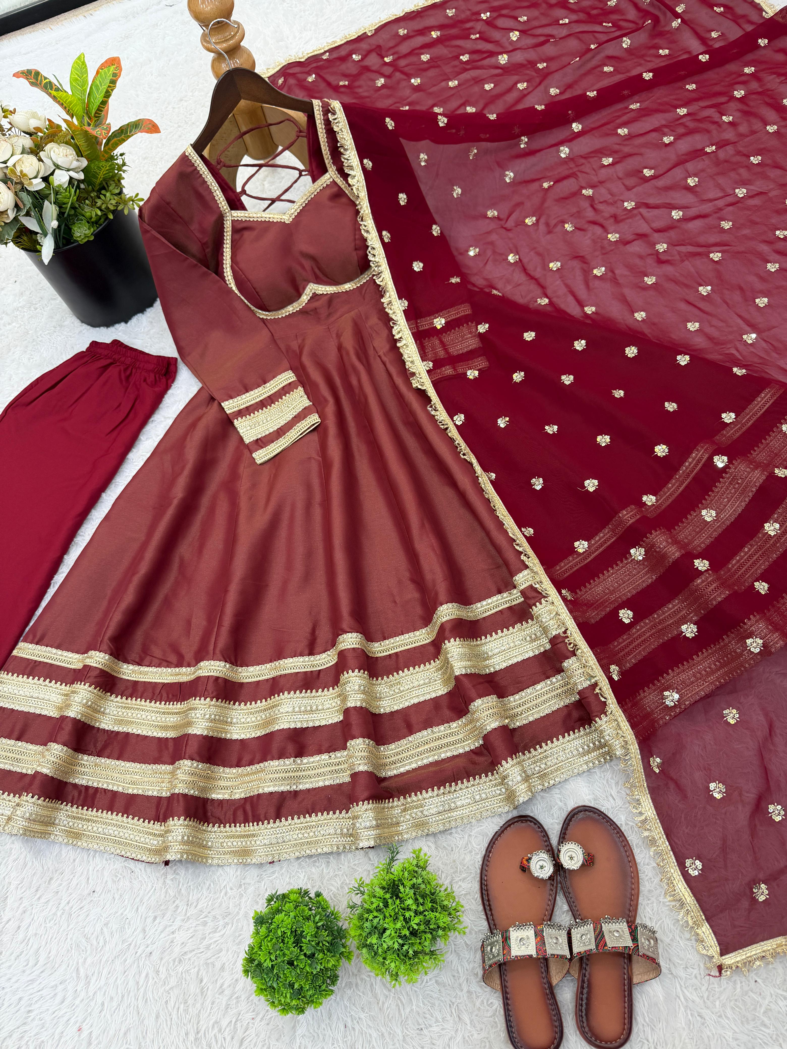 New Designer Anarkali Gown Set