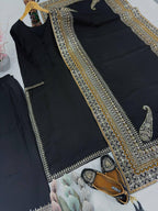 New Designer Paert Wear Look Stylish Stitched Suit