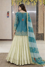 New Designer Party Look Stylish Top With  Lehenga & Dupatta Set