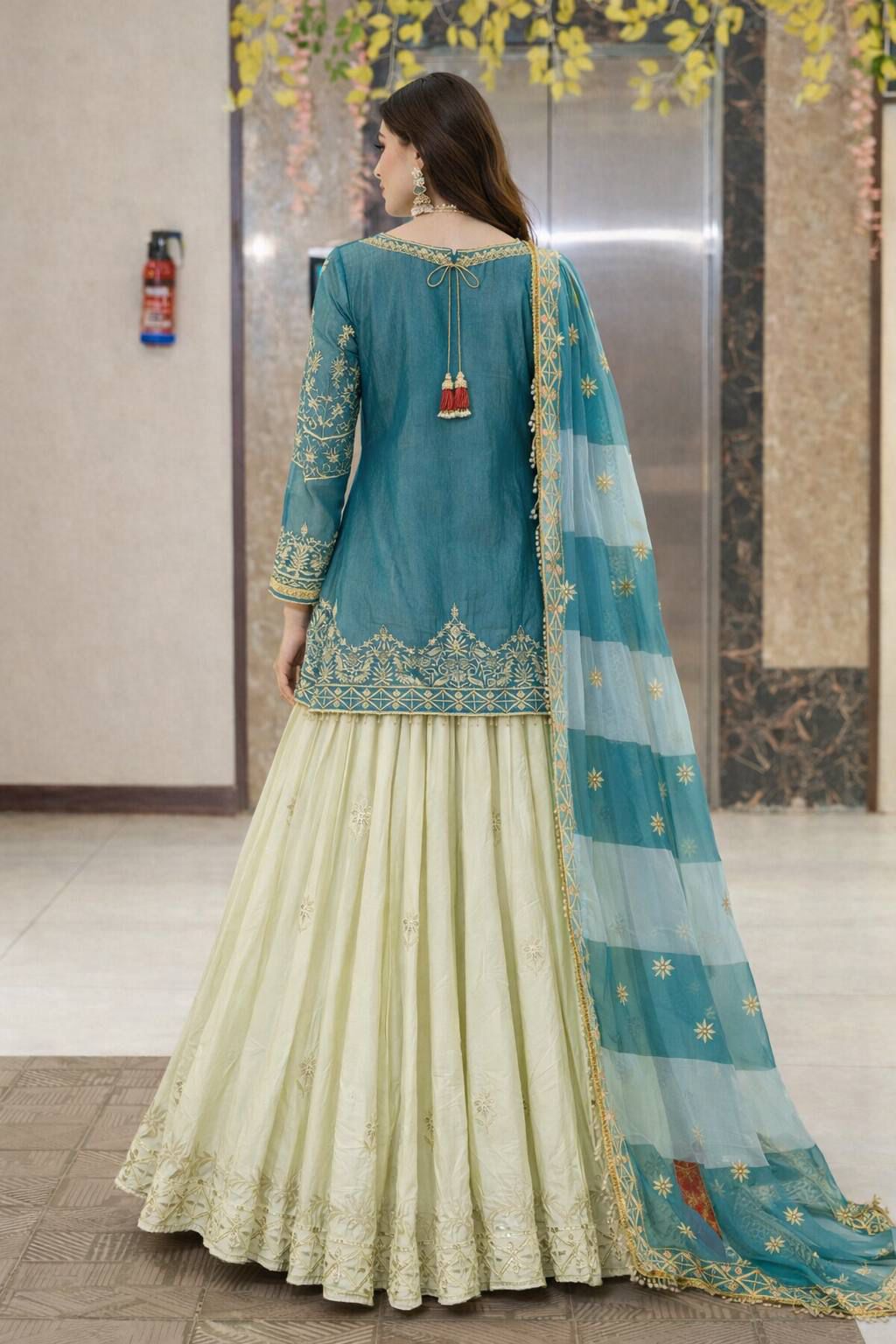 New Designer Party Look Stylish Top With  Lehenga & Dupatta Set