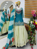 New Designer Party Look Stylish Top With  Lehenga & Dupatta Set