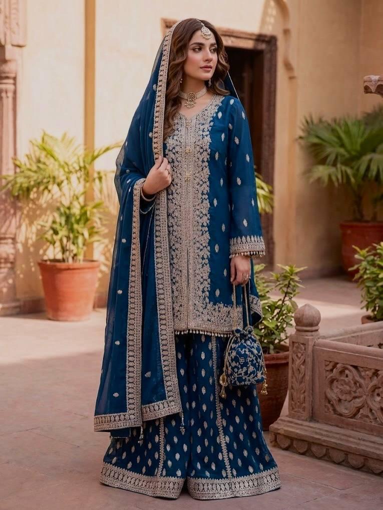 New Designer Heavy Sharara Suit Set