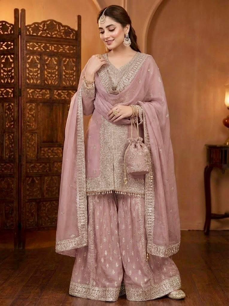 New Designer Heavy Sharara Suit Set