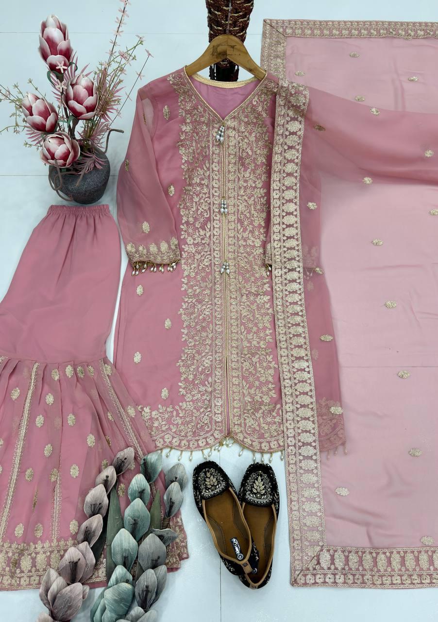New Designer Heavy Sharara Suit Set