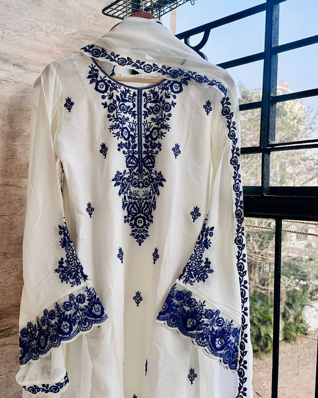 New Designer Party Wear Look Pure Rayon Cotton Top & Farshi Palazzo With Dupatta Set