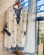 New Designer Party Wear Look Pure Rayon Cotton Top & Farshi Palazzo With Dupatta Set
