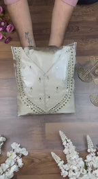 Bollywood Style Off-White Roman Glass Sharara Set
