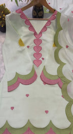 Pistachio Green and Pink Ethnic Farshi Shalwar Kameez Set